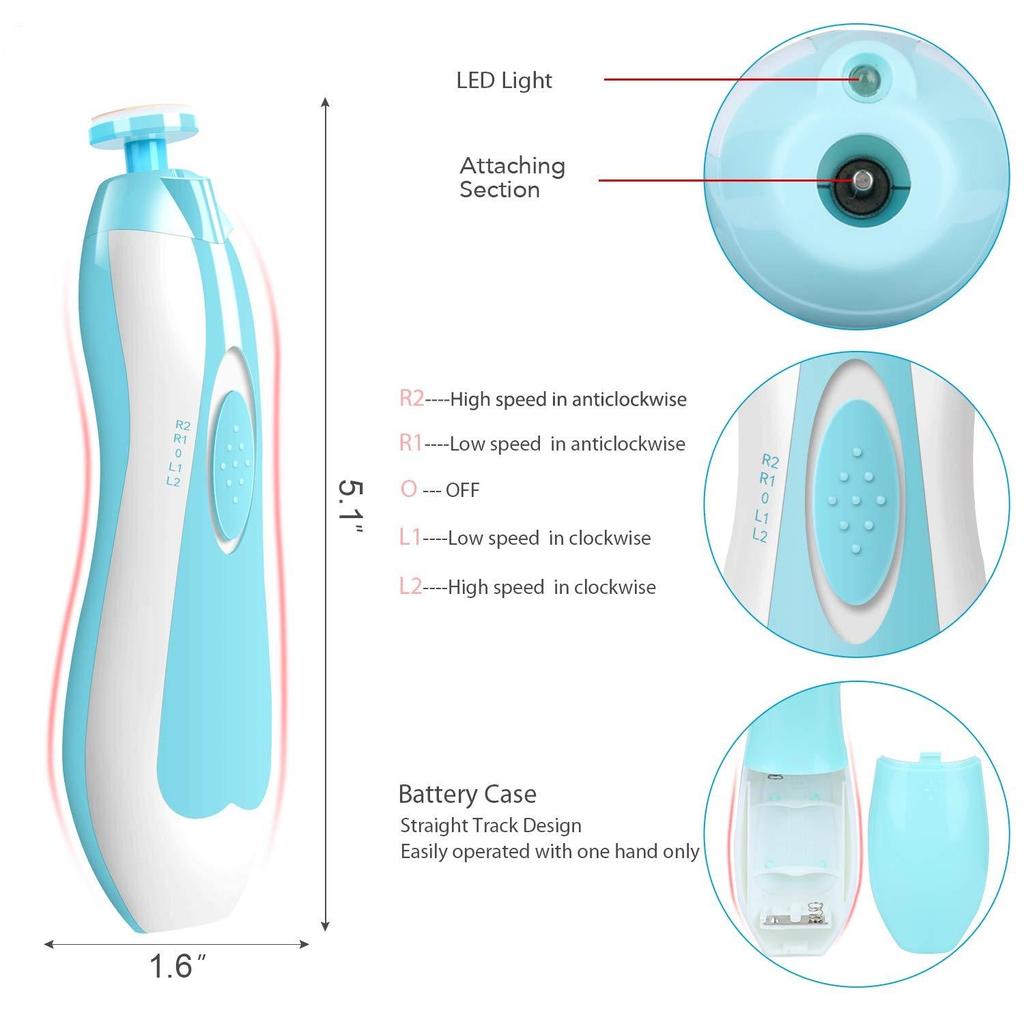 Electric Nail Trimmer for Babies & Adults
