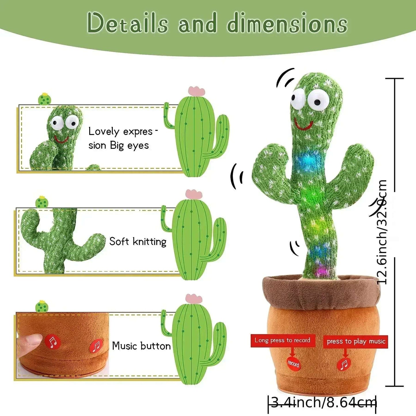 Dancing Cactus Toy – Fun Musical Toy for Kids