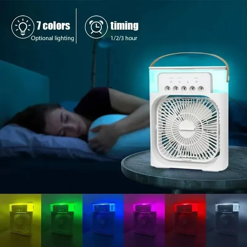 3-in-1 Portable Air Cooler & Humidifier with LED Light