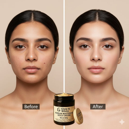 GLOW & WHITE KOREAN WHITENING GOLD CREAM (0.5 KG)