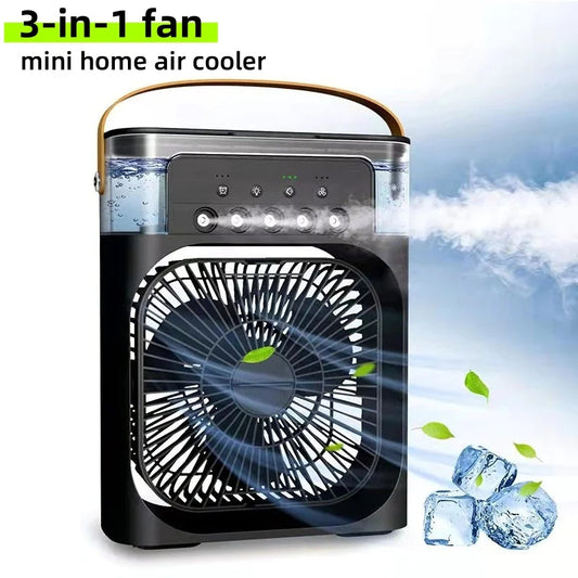3-in-1 Portable Air Cooler & Humidifier with LED Light