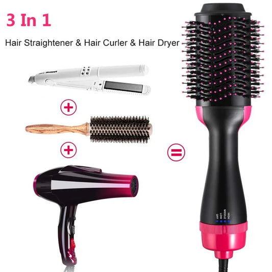 3-in-1 Hair Dryer & Styler Brush