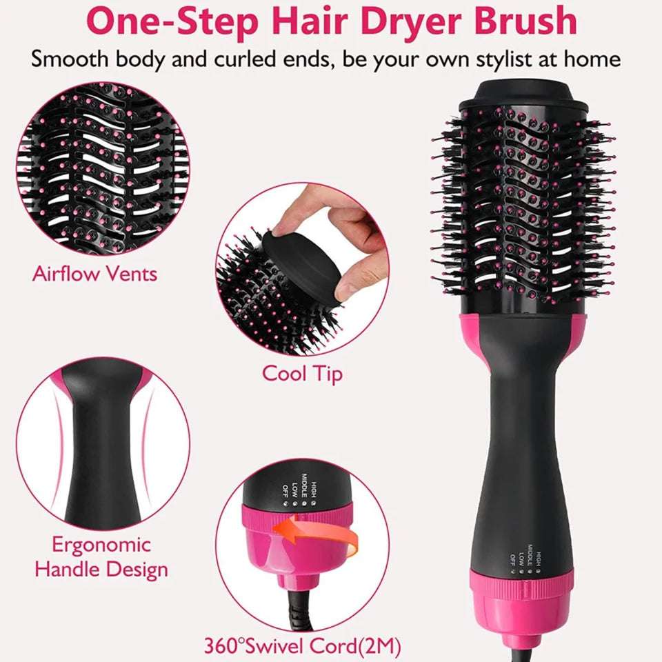 3-in-1 Hair Dryer & Styler Brush