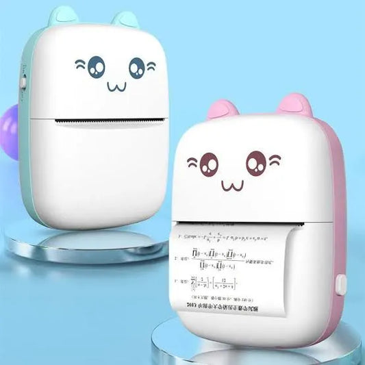 Mini Cat-Shaped Wireless Thermal Printer – Portable Photo & Label Printer