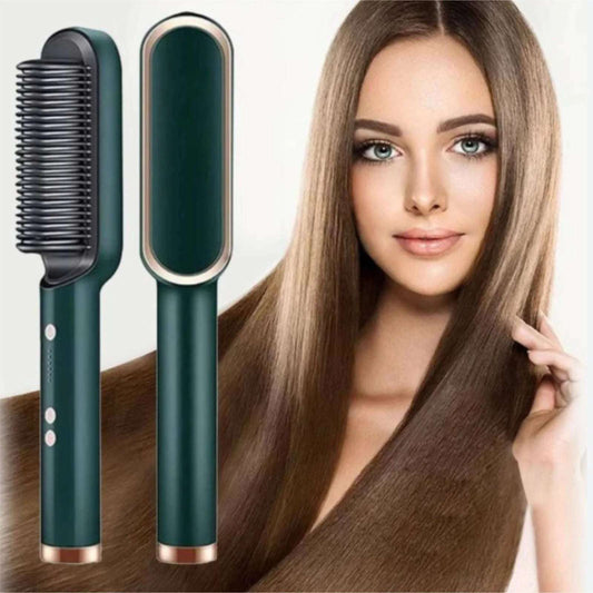 2-in-1 Electric Hair Straightening Brush